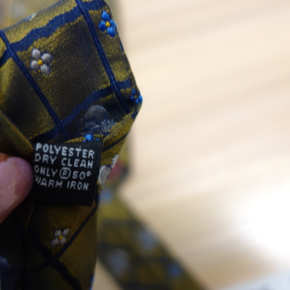 Koala Green Neck Tie Mens Olive Grid Lattice Florette Bear JOHN LOIS Australia - Picture 10 of 12